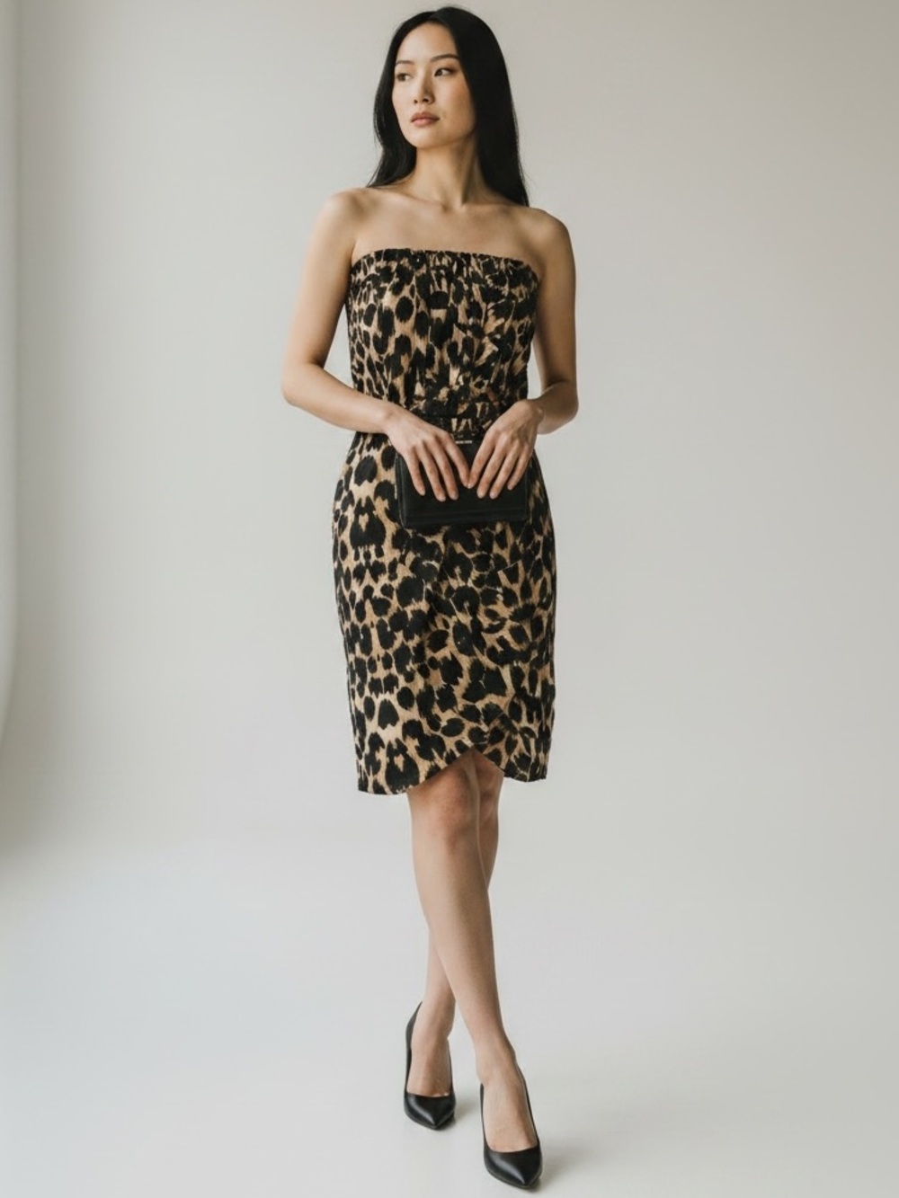 Charlotte Russe leopard print wrap dress